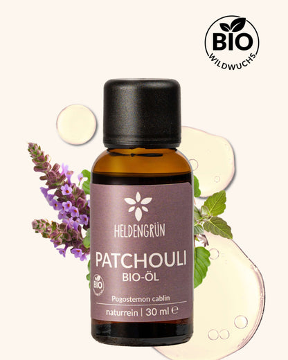 Bio-Patchouli Öl Heldengrün