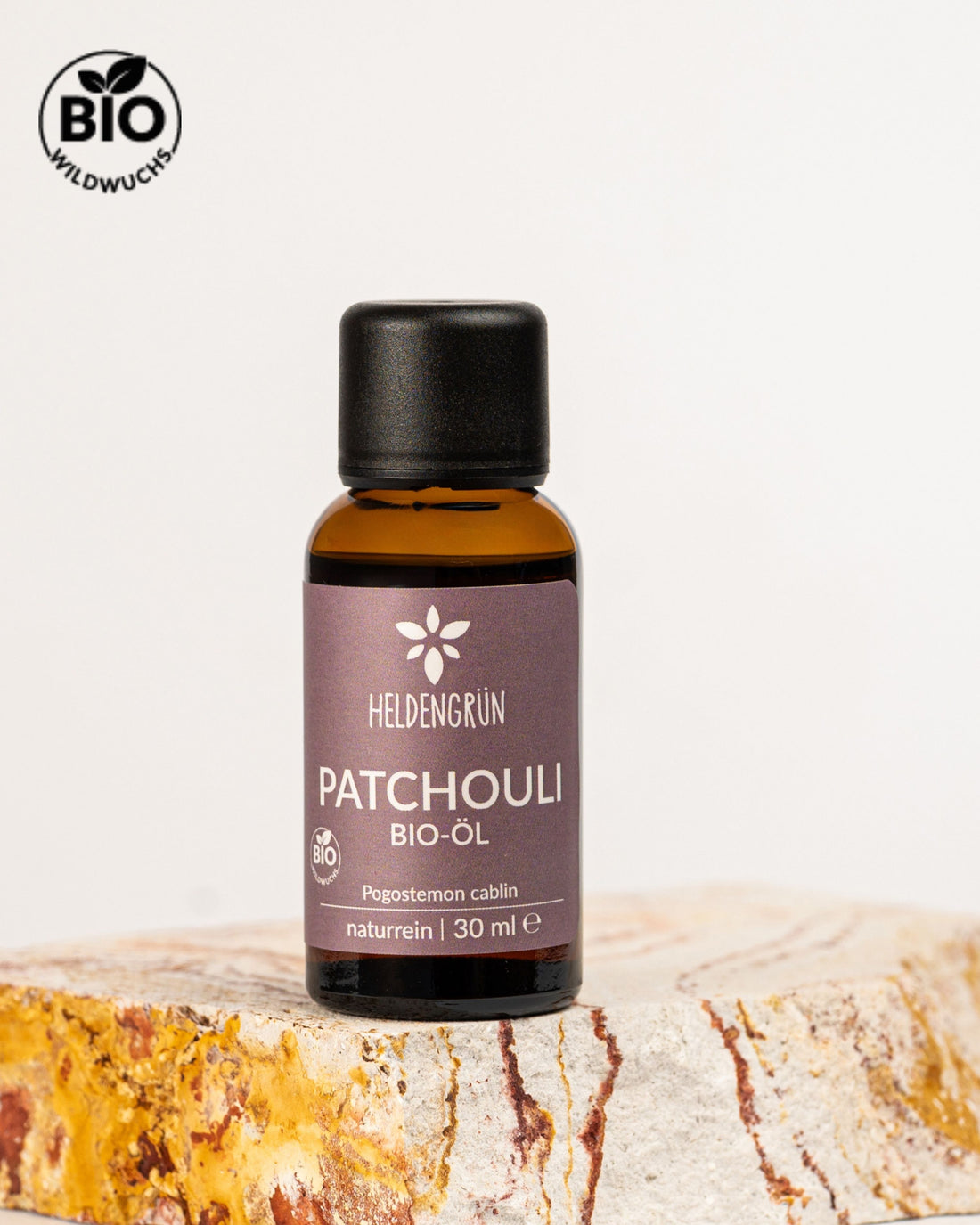 Bio-Patchouli Öl Heldengrün