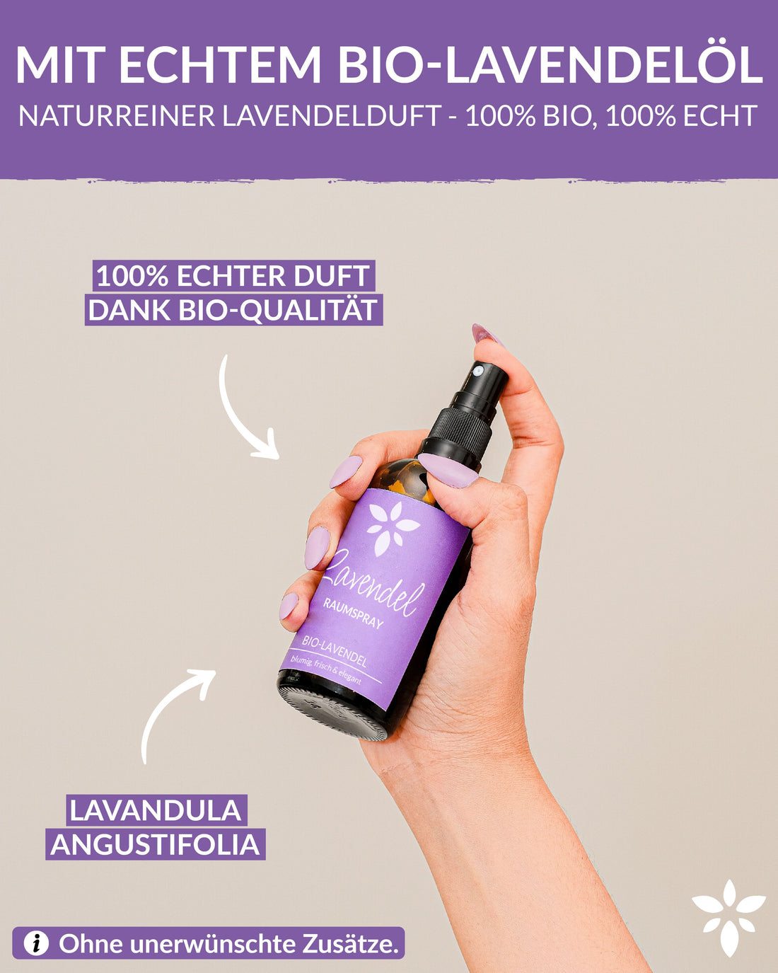 Raumspray Lavendel Duftöle Heldengrün