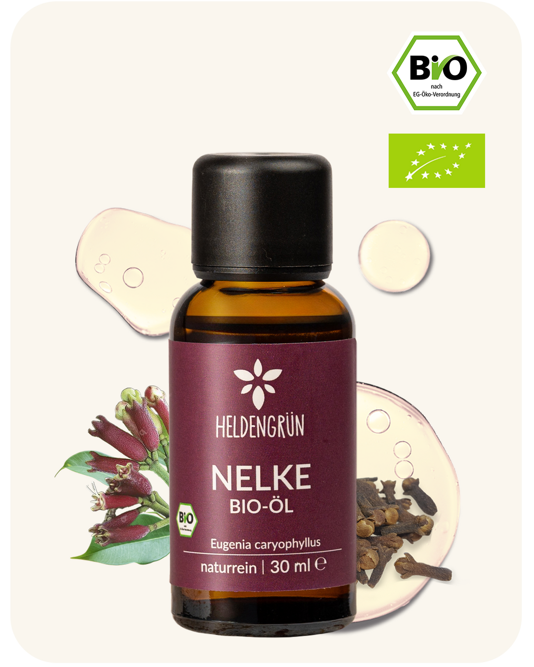 Bio-Nelkenöl Heldengrün